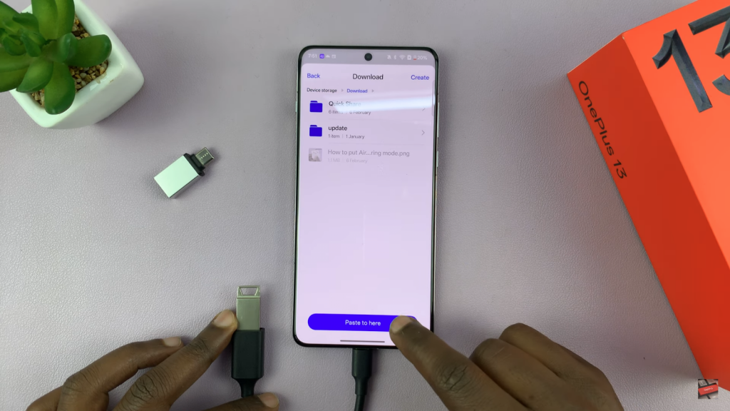 Connect & Transfer Files With USB Flash Drive On OnePlus 13