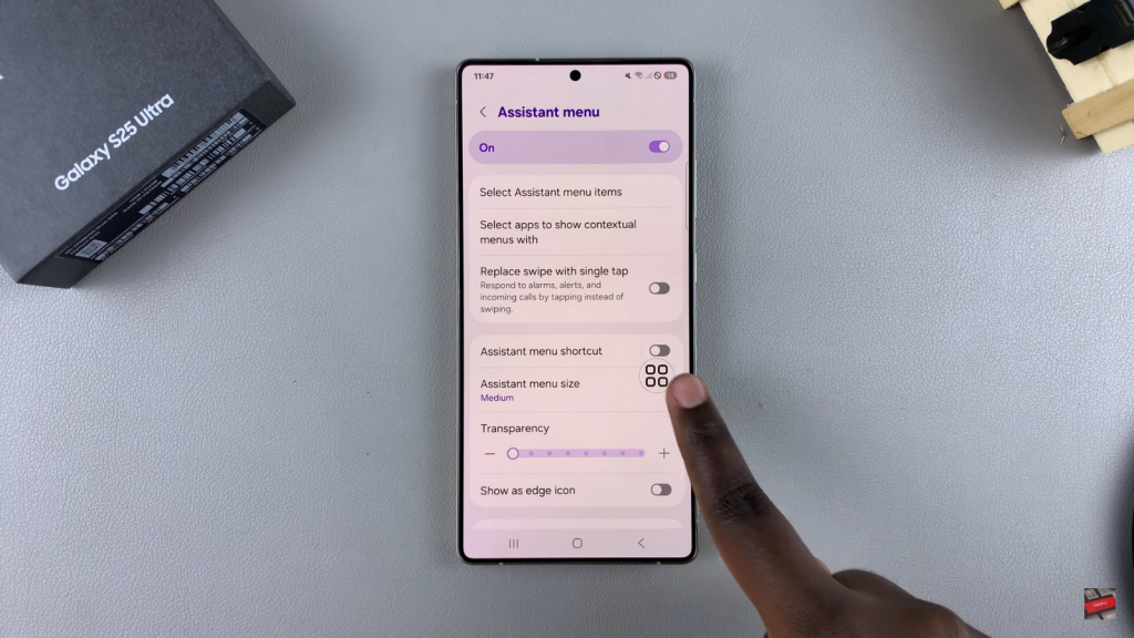 Enable Assistant Menu On Samsung Galaxy S25/S25 Ultra