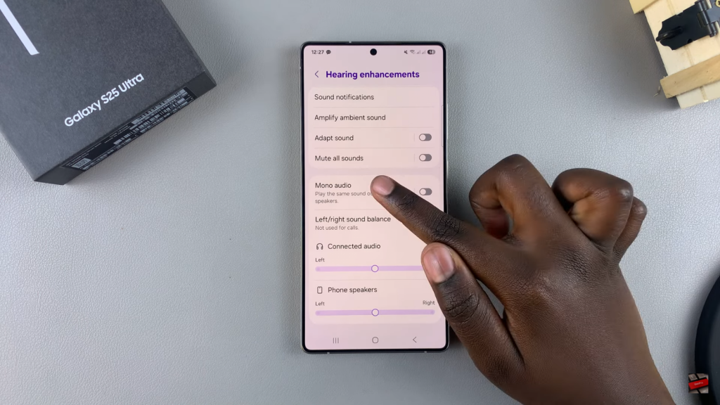 Enable Mono Audio On Samsung Galaxy S25/S25 Ultra
