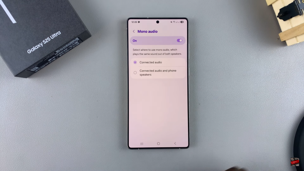 Enable Mono Audio On Samsung Galaxy S25/S25 Ultra