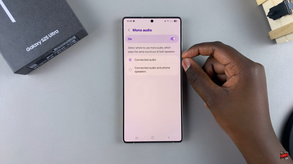 Enable Mono Audio On Samsung Galaxy S25/S25 Ultra