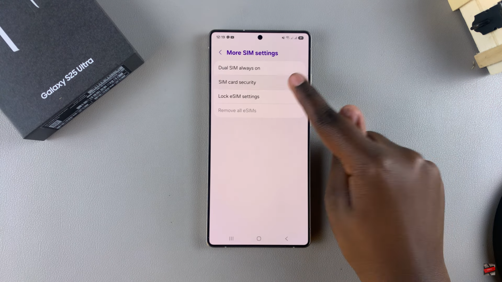 Change SIM PIN On Samsung Galaxy S25/S25 Ultra