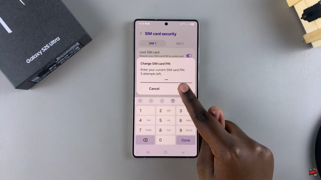 Change SIM PIN On Samsung Galaxy S25/S25 Ultra