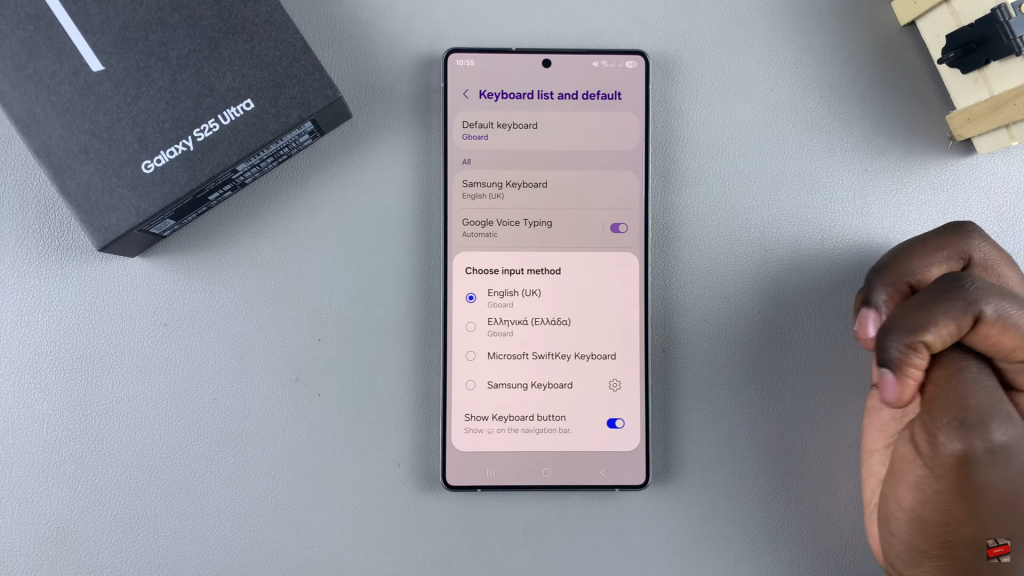 Change Default Keyboard On Samsung Galaxy S25