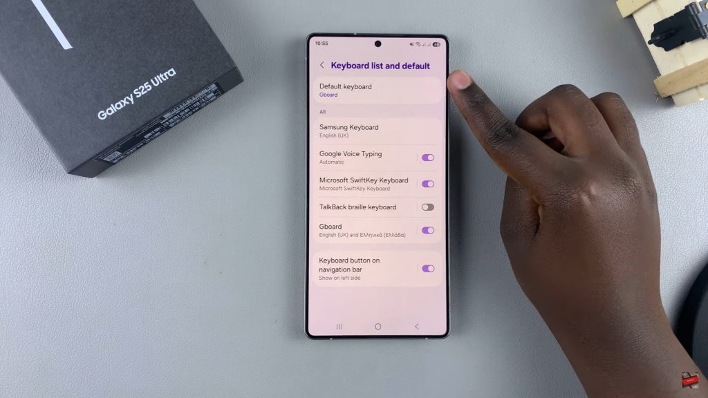 Change Default Keyboard On Samsung Galaxy S25
