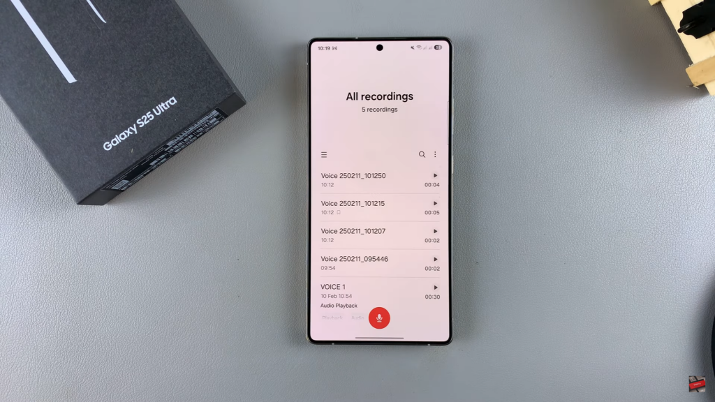 Change The Recording Quality For Voice Recordings On Samsung Galaxy S25
