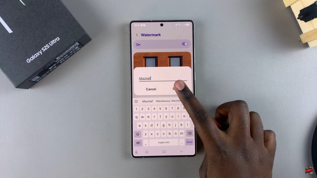 Enable Watermark For Photos On Samsung Galaxy S25
