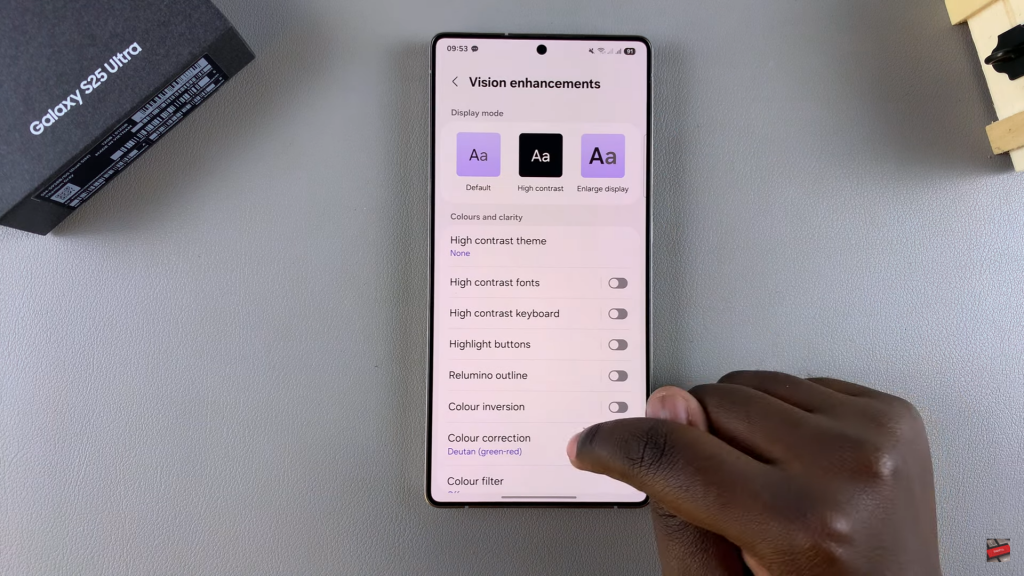 Disable Color Correction On Samsung Galaxy S25