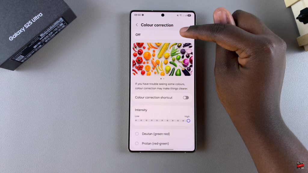 Enable Color Correction On Samsung Galaxy S25