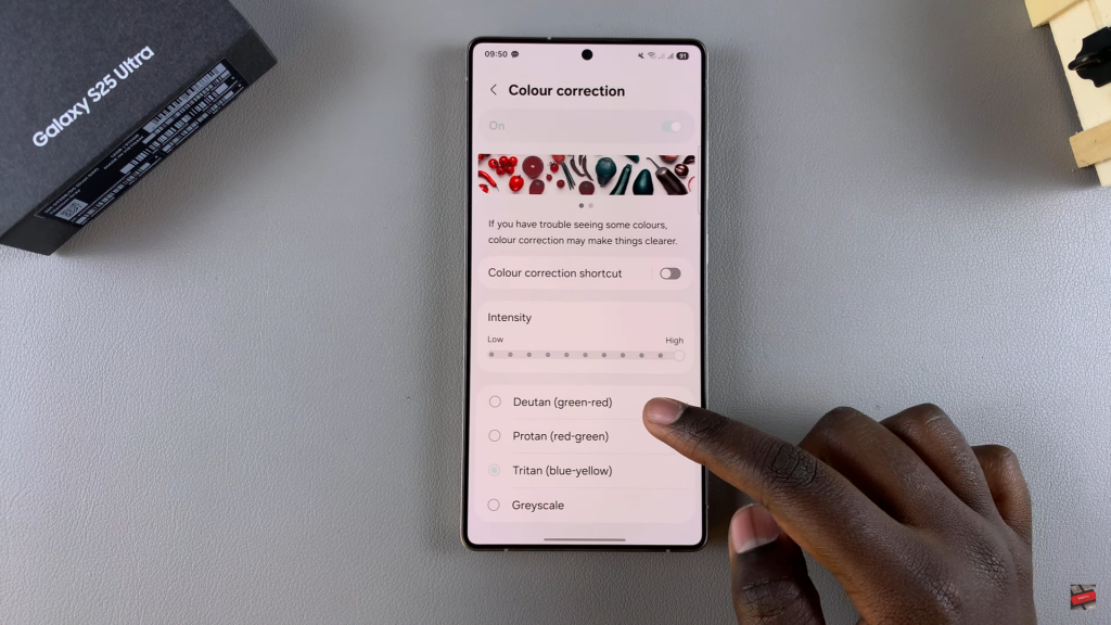 Enable Color Correction On Samsung Galaxy S25