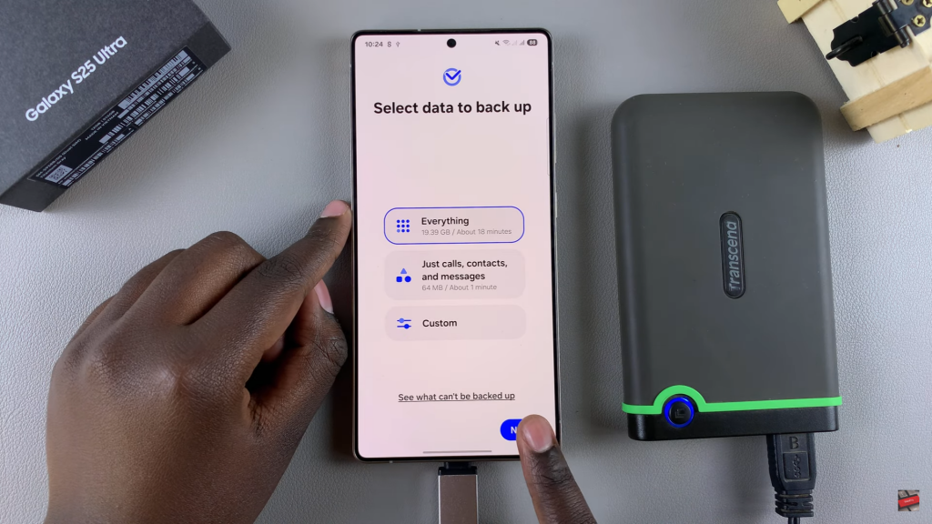 Back Up Samsung Galaxy S25