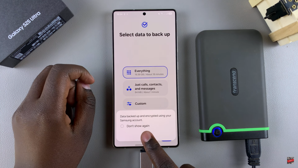 Back Up Samsung Galaxy S25