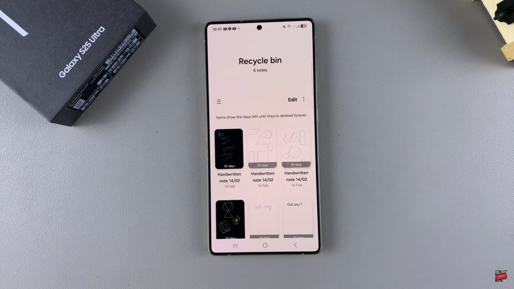Restore Deleted Notes On Samsung Galaxy S25