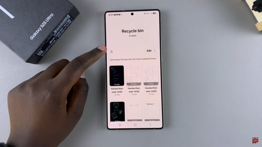 Restore Deleted Notes On Samsung Galaxy S25