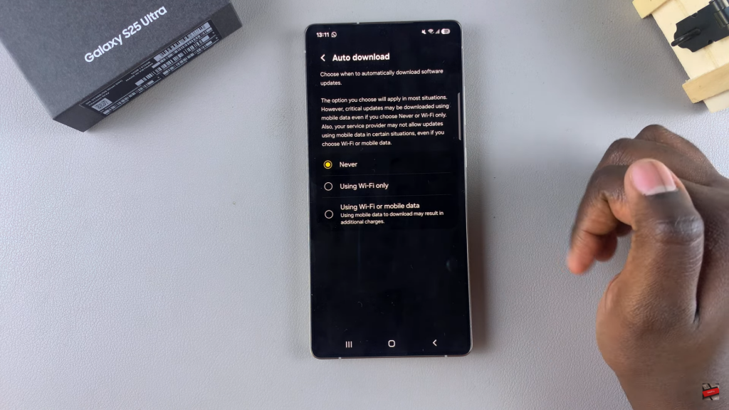 Turn Automatic Updates On/Off On Samsung Galaxy S25