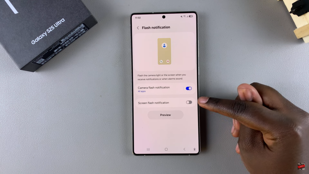  Enable Screen Flash Notifications On Samsung Galaxy S25