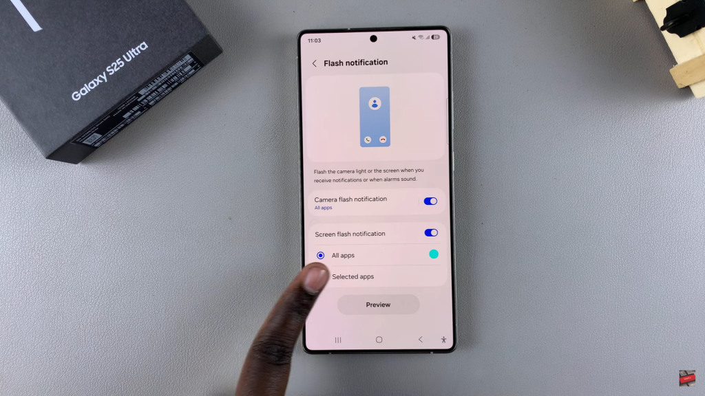 Enable Screen Flash Notifications On Samsung Galaxy S25
