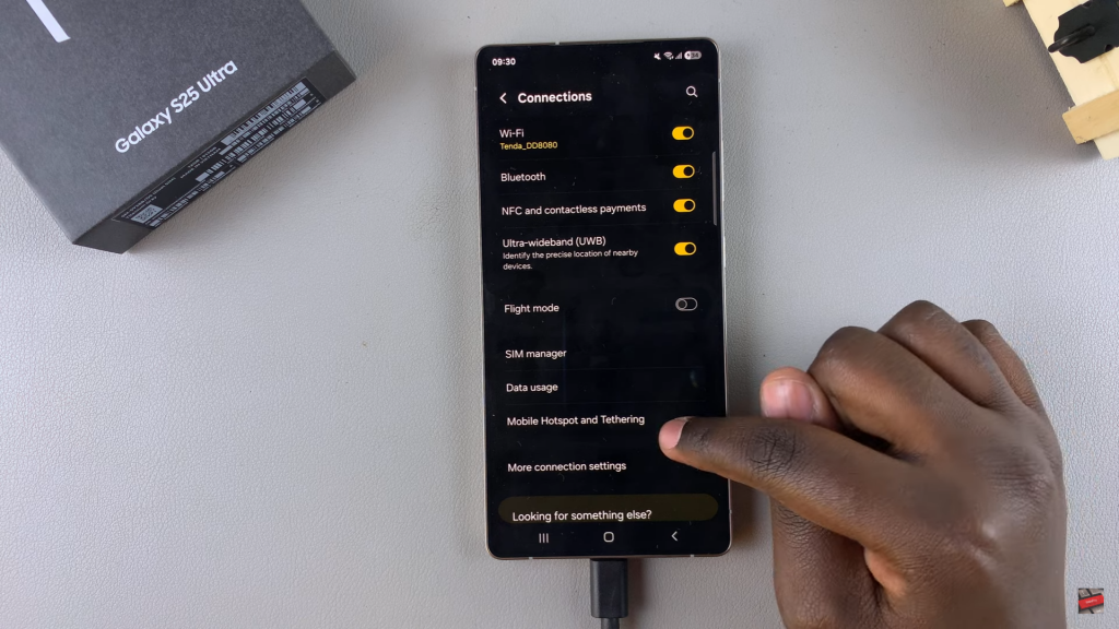 Enable USB Tethering On Samsung Galaxy S25