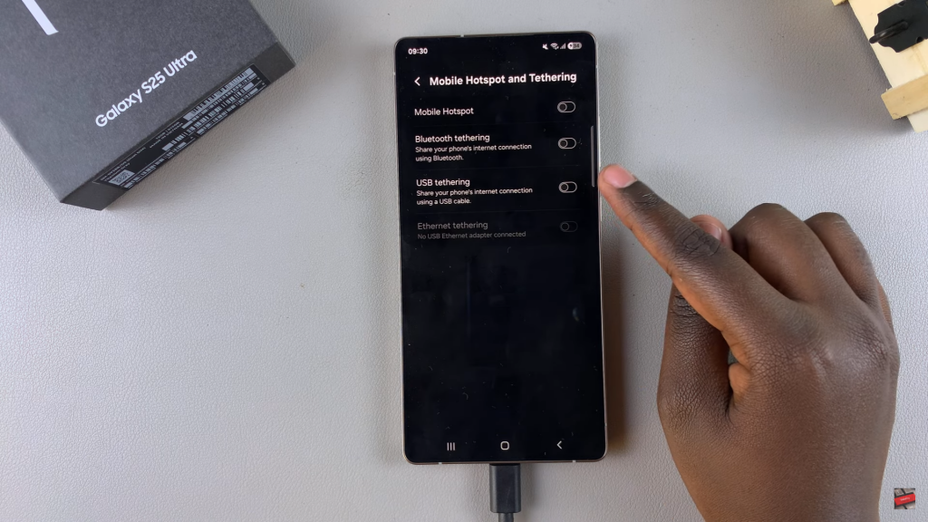 Enable USB Tethering On Samsung Galaxy S25