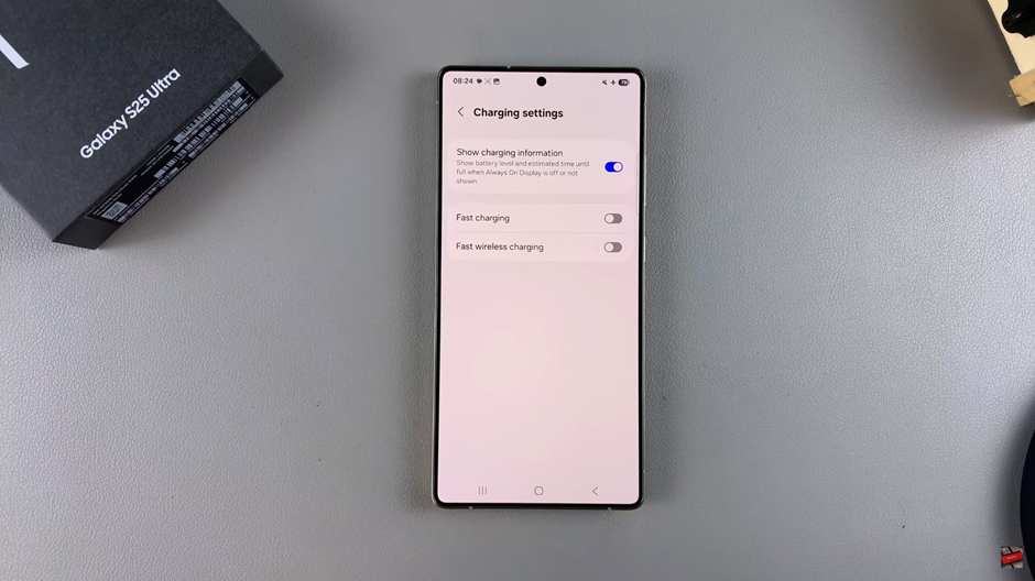 How To Enable Fast Charging On Samsung Galaxy S25 / S25 Ultra