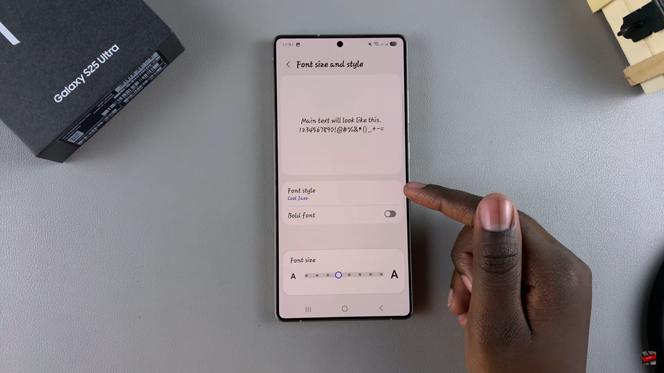 How To Revert Default Font Style On Samsung Galaxy S25 / S25 Ultra