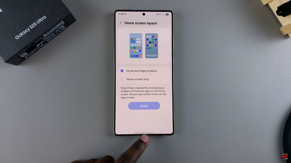 How To Change Home Screen Layout On Samsung Galaxy S25 / S25 Ultra