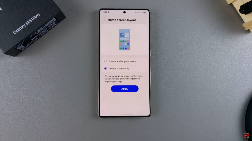 How To Change Home Screen Layout On Samsung Galaxy S25 / S25 Ultra