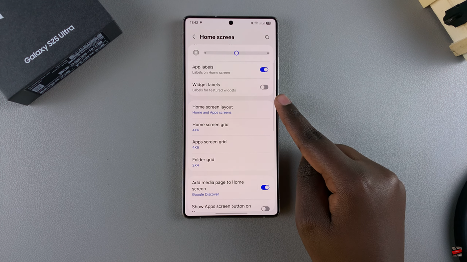 How To Change Home Screen Layout On Samsung Galaxy S25 / S25 Ultra