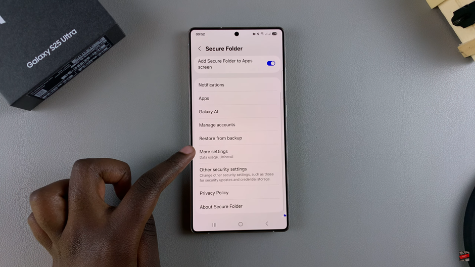 How To Delete Secure Folder From Samsung Galaxy S25 / S25 Ultra