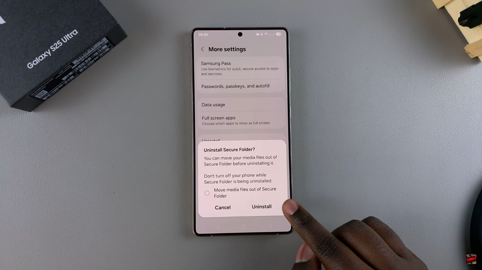 How To Delete Secure Folder From Samsung Galaxy S25 / S25 Ultra