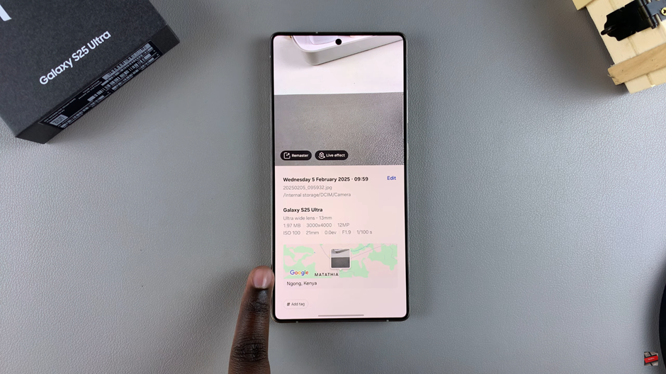 How To Enable Location On Photos & Videos On Samsung Galaxy S25 / S25 Ultra
