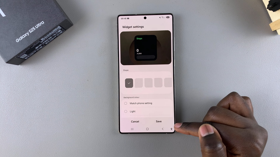 Customize Steps Widget On Galaxy S25