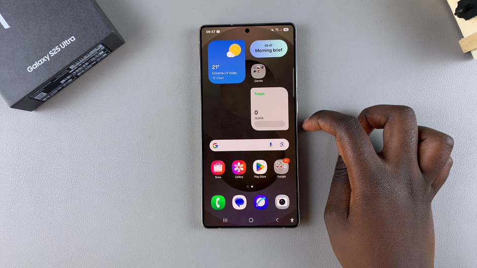 Steps Widget To Home Screen On Galaxy S25