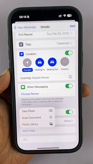 How To Add Image On iPhone Reminders