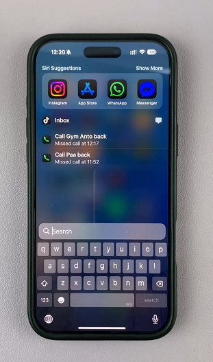 iPhone Search Bar On Home Screen