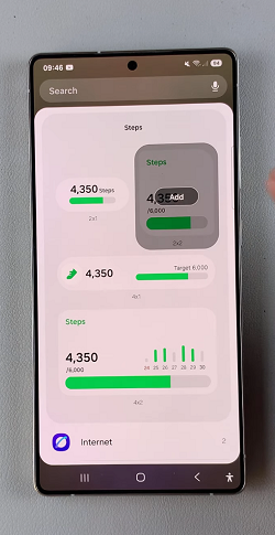 Add Steps Widget To Home Screen On Galaxy S25