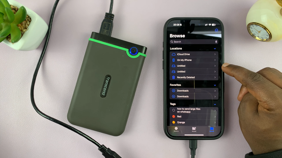 External Hard Drive On iPhone Files App