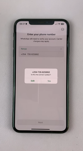 Confirm WhatsApp Phone Number