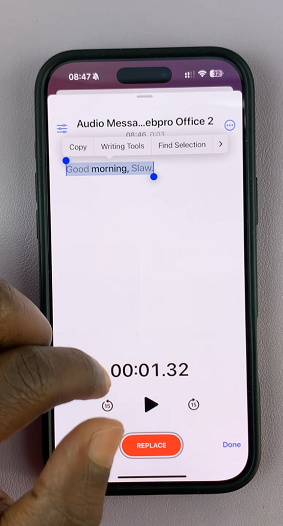 Transcribe Audio Message On iPhone