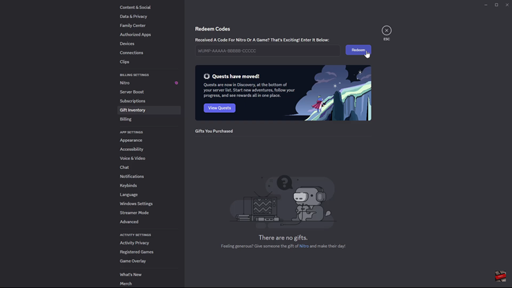 How To Redeem Nitro Codes On Discord