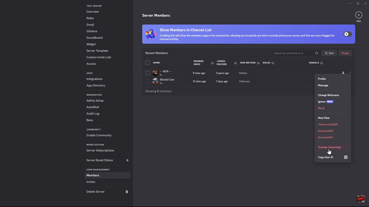 How To Transfer Discord Server Ownership