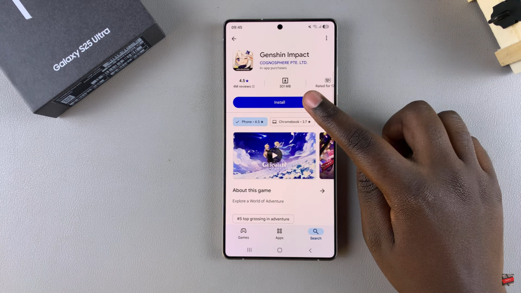 Install Genshin Impact On Samsung Galaxy S25