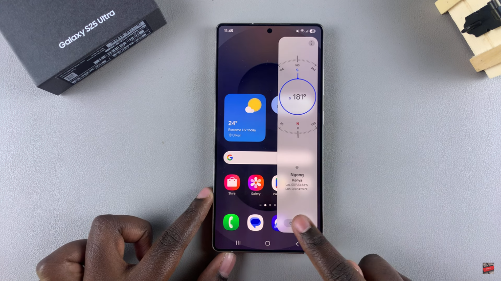 Use Built In Compass On Samsung Galaxy S25