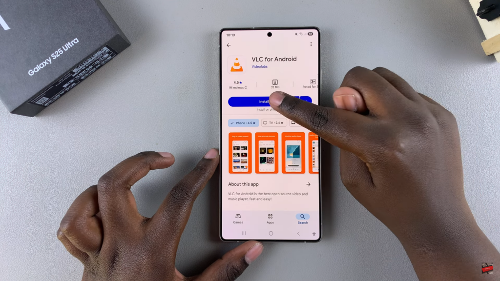 Install VLC Media Player On Samsung Galaxy S25