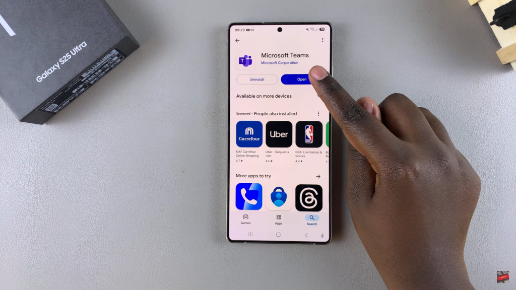 Install Microsoft Teams On Samsung Galaxy S25