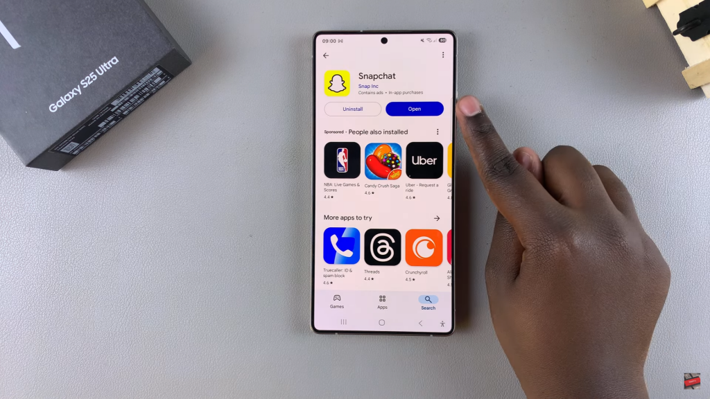 Install Snapchat On Samsung Galaxy S25