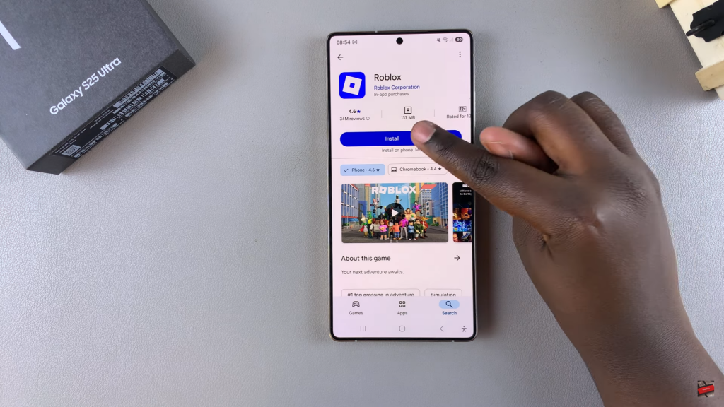 Install Roblox On Samsung Galaxy S25