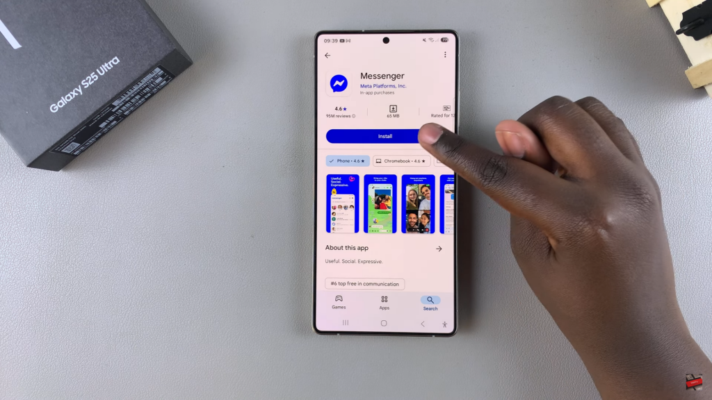 Install Messenger On Samsung Galaxy S25