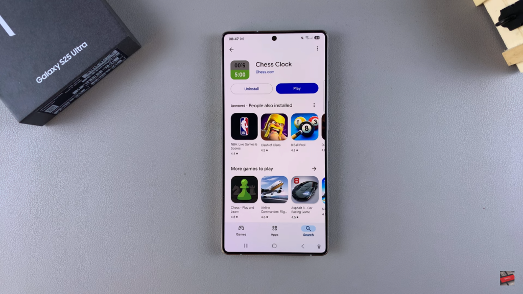 Install Chess Clock Timer On Samsung Galaxy S25