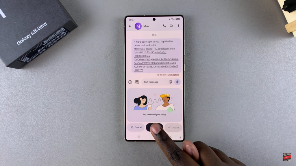 Send Audio Messages On Samsung Galaxy S25